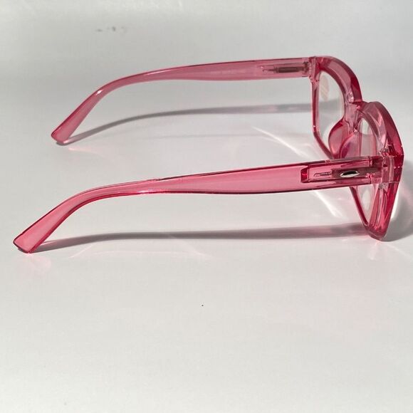 1554 Claudia Square Concave 1.5 NEW Pink Reading Glasses Blue Light Filter - Picture 6 of 9